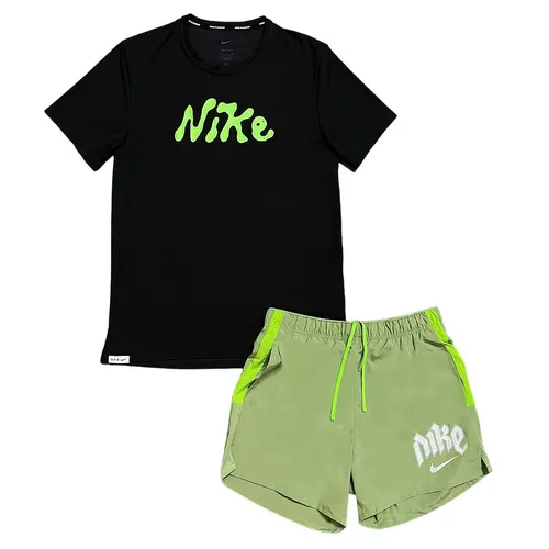Bộ Quần Áo Cộc Tay Nam Nike Dri-FIT UV Miler Studio 72 Màu Xanh Đen Size M