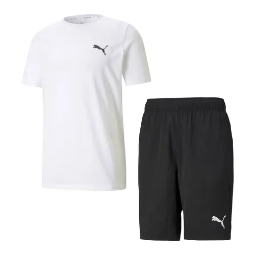 Bộ Quần Áo Cộc Tay Nam Puma Active One Point Functional 588866+588885 Màu Đen Trắng Size S - Thời trang - Vua Hàng Hiệu