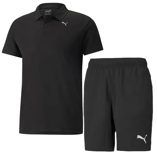 Bộ Quần Áo Cộc Tay Nam Puma Polo Shirt And Shorts 521933/588885 Màu Đen Size L - Thời trang - Vua Hàng Hiệu