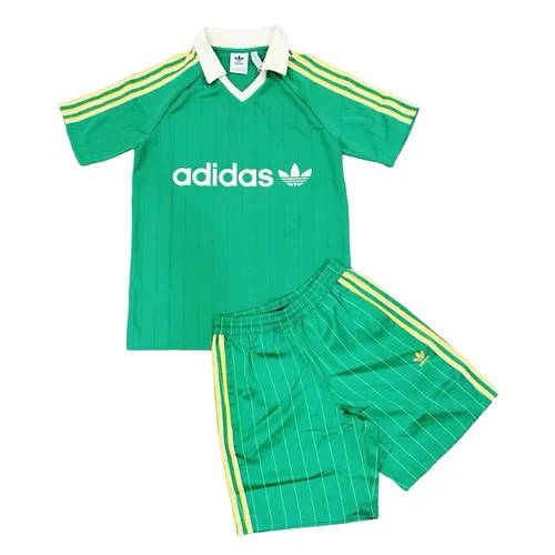 Thời trang Nam Xanh lá Bộ quần áo cộc tay - Bộ Quần Áo Nam Adidas Pinstripe Jersey IR9389 - IR9381 Màu Xanh Lá Size XS - Vua Hàng Hiệu