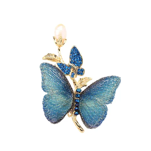 Cài Áo Nữ Meri Dreamy Wings BR732 Màu Xanh Lam