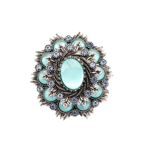 Cài Áo Nữ Meri Fairytale Flora BR737 Màu Xanh Ngọc