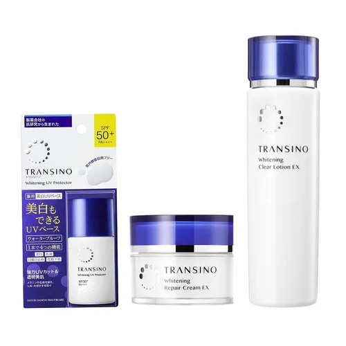 Combo Chăm Sóc Da Transino 3 Món (Lotion 150ml + Cream EX 35g + Whitening UV Protector 30ml)