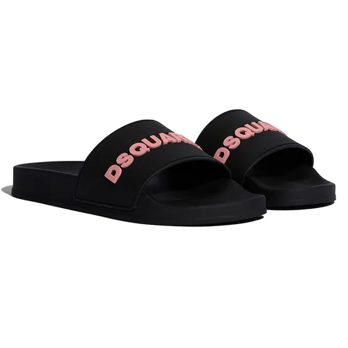 Dép DSquared2 Unisex Đen - Dép DSquared2 Logo Slides FFW001717205013M591 Màu Đen Size 39 - Vua Hàng Hiệu