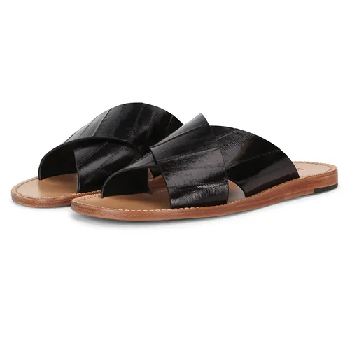 Dép Nam Versace Eel Pantheon Sandals A80235 Màu Đen Nâu Size 8 - Dép - Vua Hàng Hiệu