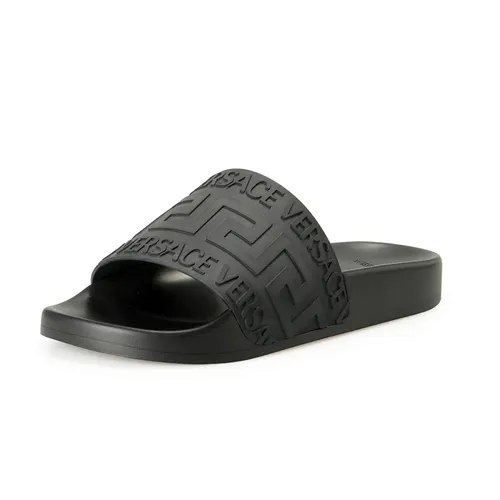 Dép Versace - Dép Nam Versace Greca Print Embossed Slide 1006272 Màu Đen Size 42 - Vua Hàng Hiệu