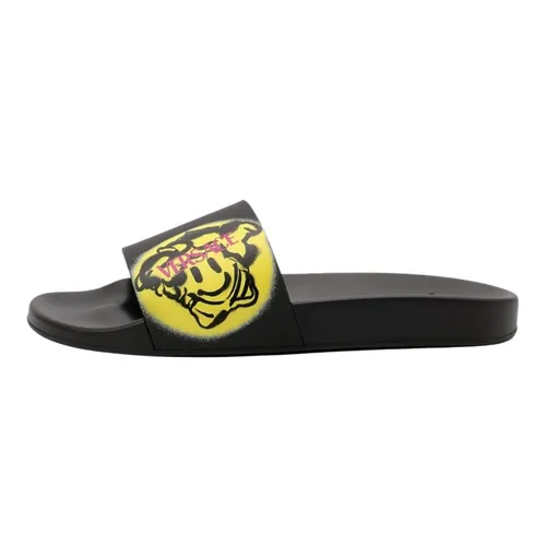 Dép Nam Versace Smiley Slides DSU6516 1A02005-2B670 Màu Đen Size 38 - Dép - Vua Hàng Hiệu