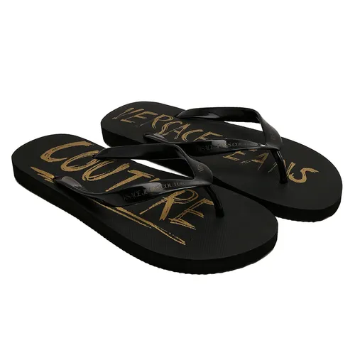 Dép Cao su - Dép Xỏ Ngón Nam Versace Jeans Couture Flip Flop Black 74YA3S07 Màu Đen Size 40 - Vua Hàng Hiệu