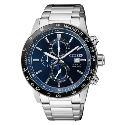 Đồng hồ - Đồng Hồ Nam Citizen Quartz Chronograph AN3600-59L Màu Bạc Đen - Vua Hàng Hiệu
