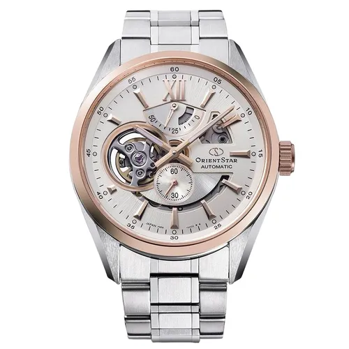Đồng hồ Orient Dây kim loại Bạc - Đồng Hồ Nam Orient Star Contemporary Modern Skeleton RE-AV0123G00B Màu Bạc/ Vàng Hồng - Vua Hàng Hiệu