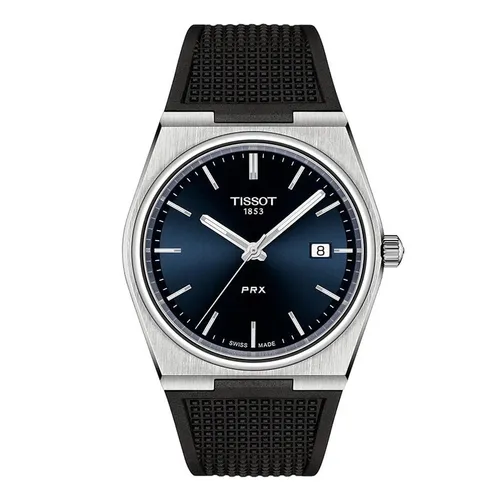 Tissot Nam Dây cao su Máy Quartz (Pin) - Đồng Hồ Nam Tissot Prx Quartz T137.410.17.041.00 Màu Đen Bạc - Vua Hàng Hiệu