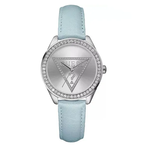 Đồng Hồ Nữ Guess Mini Triangle Quartz Watch W65010L2 Màu Xanh Bạc