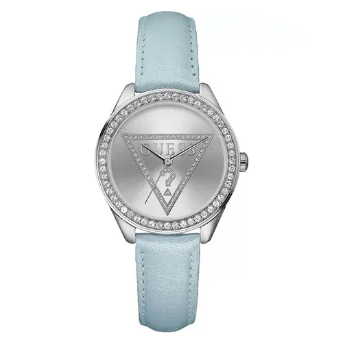 Đồng hồ - Đồng Hồ Nữ Guess Mini Triangle Quartz Watch W65010L2 Màu Xanh Bạc - Vua Hàng Hiệu