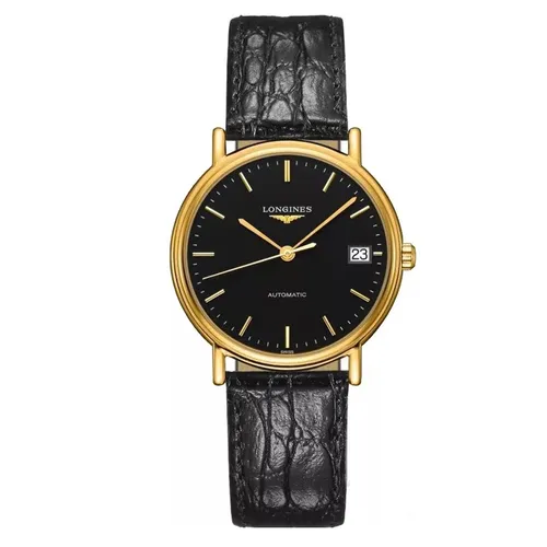 Đồng Hồ Nữ Longines Presence Automatic Watch L4.821.2.52.2 Màu Đen Vàng - Đồng hồ - Vua Hàng Hiệu