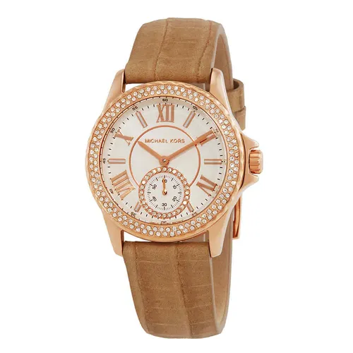 Đồng hồ - Đồng Hồ Nữ Michael Kors MK Mini Everest Quartz Crystal White Dial Ladies Watch MK4719 Màu Nâu - Vua Hàng Hiệu