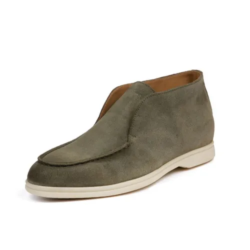 Germano Bellesi - Giày Lười Nam Germano Bellesi Da Lộn 348-02 Màu Xanh Green - Vua Hàng Hiệu