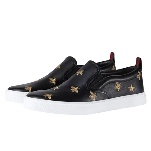 Giày Slip On Nam Gucci With Bees 407364 Màu Đen Size 7