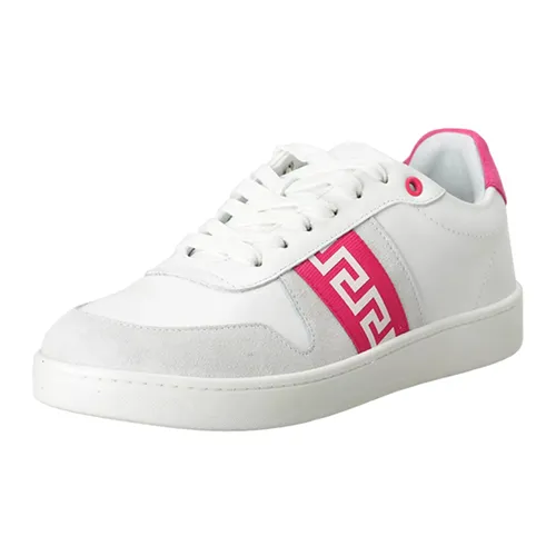 Giày Sneaker Nữ Versace White & Pink Greca Màu Trắng Size 36