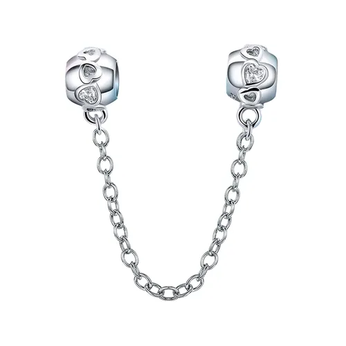 Hạt Vòng Charm Nữ Lili Jewelry Đính Đá CZ Dạng Chuỗi Dây Skylar LILI_085019 Tình Yêu Vĩnh Cửu Màu Bạc