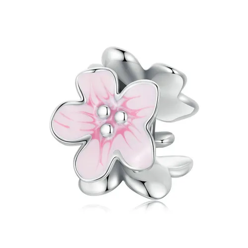 Trang sức - Hạt Vòng Charm Nữ Lili Jewelry Đính Đá CZ Hình Bông Hoa Anh Đào Jany LILI_089626 1 Màu Bạc Phối Hồng - Vua Hàng Hiệu