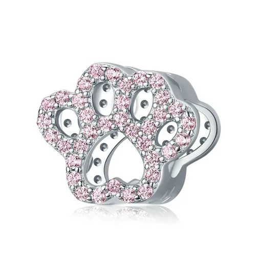 Trang sức - Hạt Vòng Charm Nữ Lili Jewelry Đính Đá CZ Hình Thú Cưng My Friend LILI_085162 11 Màu Bạc Phối Hồng - Vua Hàng Hiệu