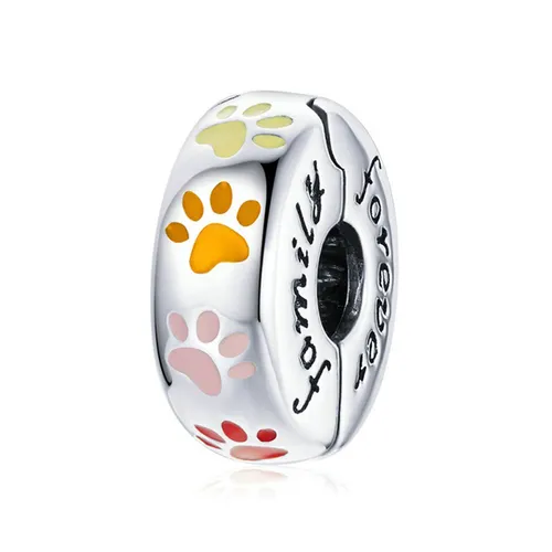 Hạt Vòng Charm Nữ Lili Jewelry Đính Đá CZ Hình Thú Cưng My Friend LILI_085162 7 Màu Bạc