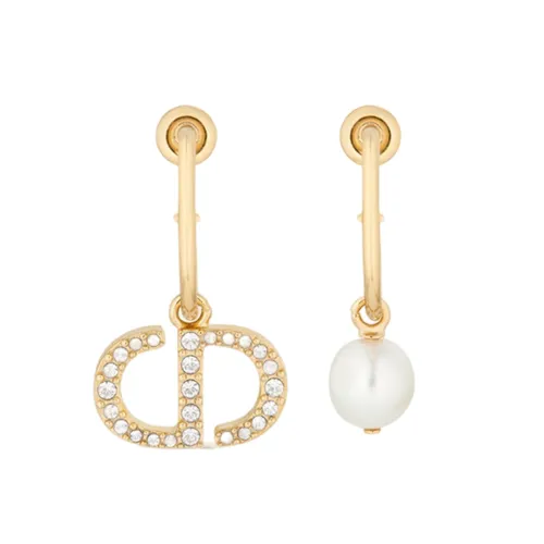Trang sức Dior - Khuyên Tai Nữ Dior Petit CD Earrings Màu Vàng Gold - Vua Hàng Hiệu