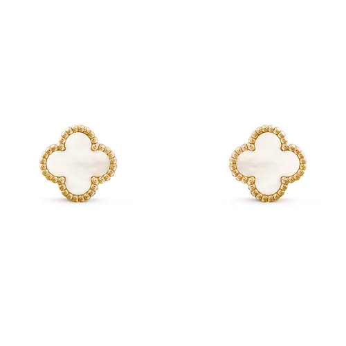 Trang sức Vàng 18k - Khuyên Tai Nữ Van Cleef & Arpels Sweet Alhambra Earstuds VCARA44800 Màu Vàng - Vua Hàng Hiệu