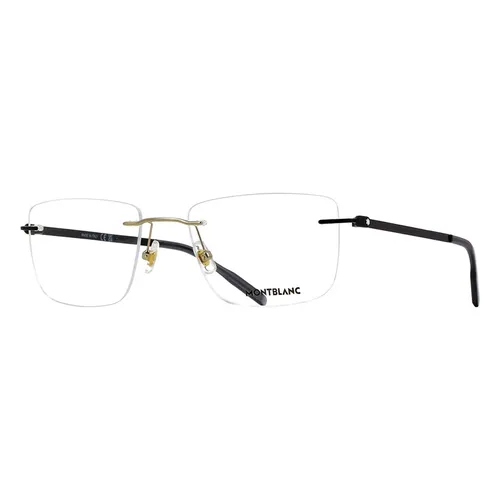 Kính Mắt Cận Nam Montblanc Gold Black Men Eyeglasses MB0281O 011 Màu Đen - Vàng Size XL