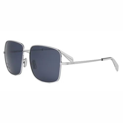 Celine - Kính Mát Unisex Celine Rhinestone Triomphe CL40284U 16V Màu Xanh Bạc - Vua Hàng Hiệu