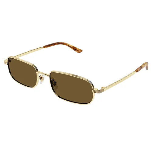 Kính Mát Gucci GG1457S 002 Sunglasses Gold Brown Màu Vàng Nâu - Kính mắt - Vua Hàng Hiệu