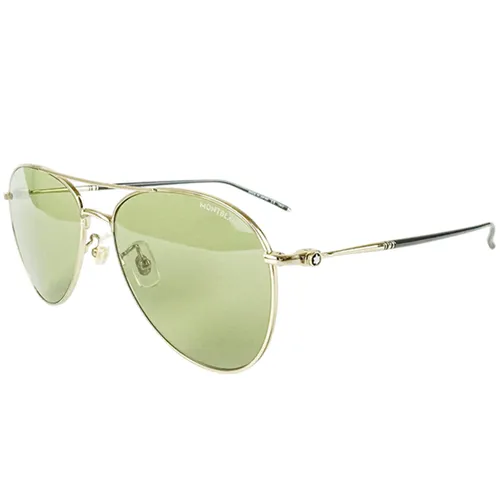 Kính mắt - Kính Mát Nam Montblanc Sunglass MB0128S-007 60 Màu Xanh Lá - Vua Hàng Hiệu
