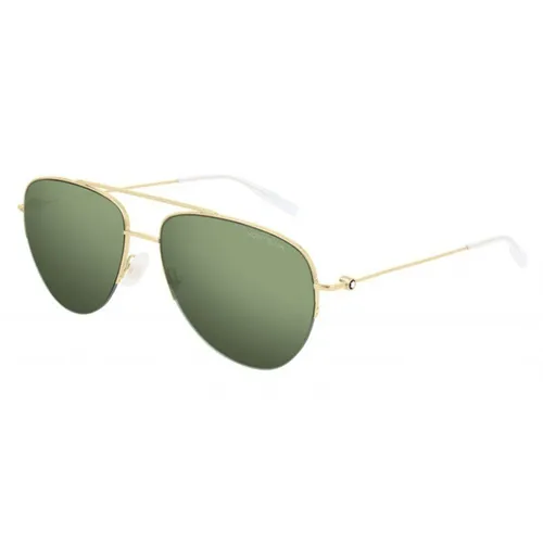 Kính Mát Nam Montblanc Sunglasses MB0074S-002 59 Màu Xanh Green - Kính mắt - Vua Hàng Hiệu