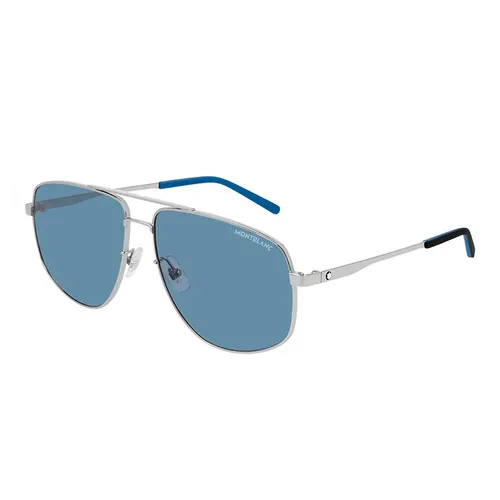 Kính Mát Nam Montblanc Sunglasses MB0102S-003 60 Màu Xanh Bạc - Kính mắt - Vua Hàng Hiệu