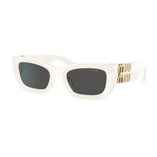Kính Mát Nữ Miu Miu SMU09W Sunglasses Màu Trắng - Kính mắt - Vua Hàng Hiệu