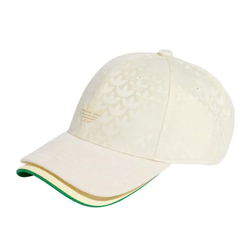 Mũ Adidas Trefoil Monogram Jacquard Suede Double Visor Baseball Cap IS3005 Màu Trắng Kem
