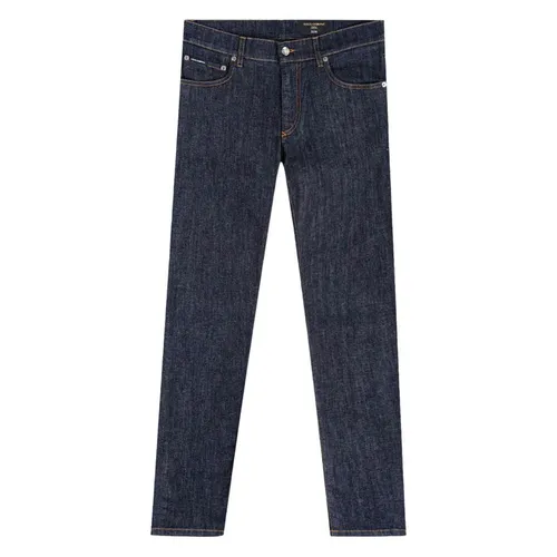 Dolce & Gabbana Nam Xanh đậm Quần jeans - Quần Jeans Nam Dolce & Gabbana D&G Blue Stretch Tag Silver Slim GY07CD G8HA5 S9001 Màu Xanh Đậm Size 48 - Vua Hàng Hiệu
