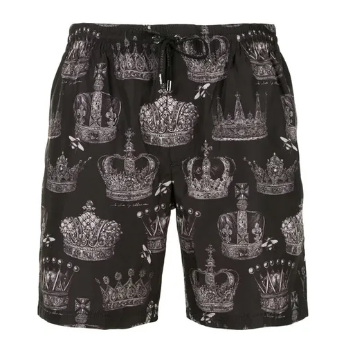 Quần Short Nam Dolce & Gabbana D&G Crown Swim M4A13T Màu Đen Size S - Thời trang - Vua Hàng Hiệu