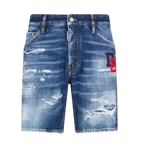 Quần Short Nam Dsquared2 D2 Logo Embroidered S74MU0819 Màu Xanh Size 48 - Thời trang - Vua Hàng Hiệu