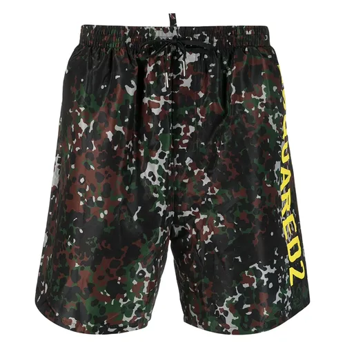 Quần Short Nam Dsquared2 Swimming D7BM14670 Màu Nâu/Xanh Size 46