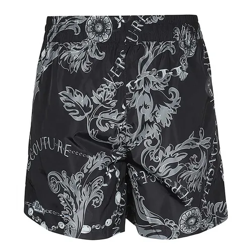 Quần Short Nam Versace Jeans Couture 74GASD08 Màu Đen Họa Tiết Xám Size 48