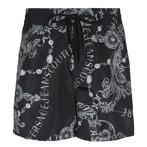 Thời trang - Quần Short Nam Versace Jeans Couture 74GASD08 Màu Đen Xám Size 44 - Vua Hàng Hiệu
