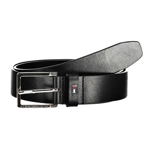 Thắt lưng Tommy Hilfiger - Thắt Lưng Tommy Hilfiger Black Leather Belt AM0AM11461_NEBDS Màu Đen Size 90 - Vua Hàng Hiệu