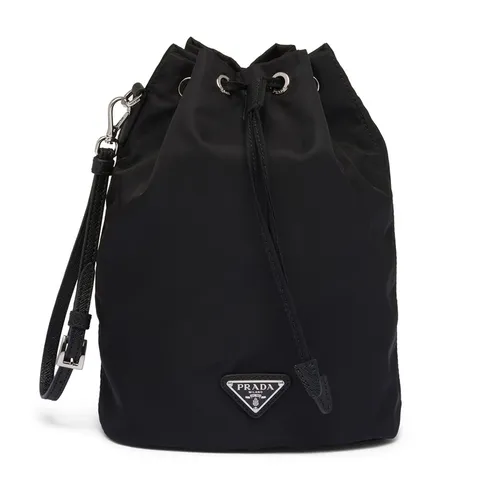 Túi xách Prada Túi cầm tay - Túi Cầm Tay Nữ Prada Nylon Bucket Drawstring Pouch Bag Màu Đen - Vua Hàng Hiệu