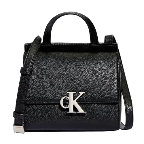 Túi Đeo Chéo Nữ Calvin Klein CK Archive Small Square Flap Crossbody Bag Màu Đen
