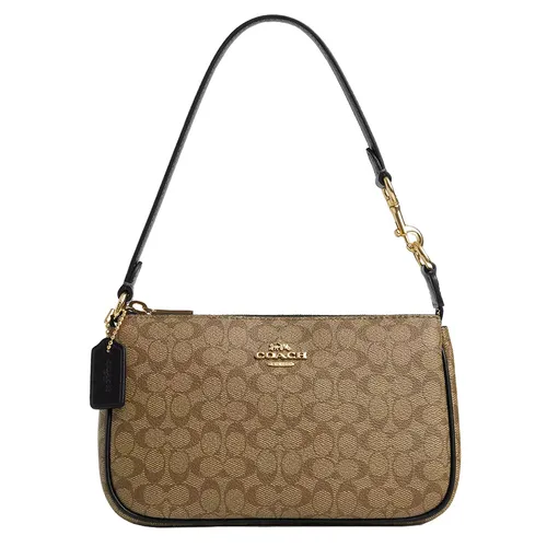 Túi Đeo Vai Nữ Coach Nolita 19 In Colorblock Signature Canvas CS445 Màu Nâu Phối Đen  