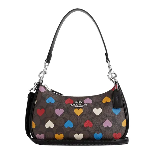 Túi Đeo Vai Nữ Coach Teri Shoulder Bag In Signature Canvas With Heart Print CP112 Phối Màu