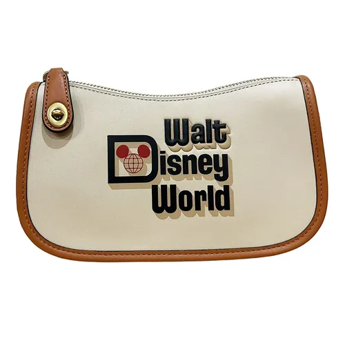 Túi Đeo Vai Nữ Coach X Disney Swinger 20 With Walt Disney World Motif C8621 Màu Nâu Be