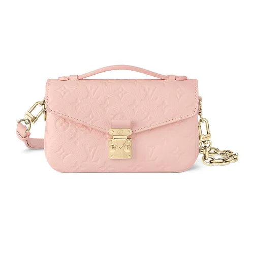 Louis Vuitton - Túi Đeo Vai Nữ Louis Vuitton LV Pochette Métis East West M47045 Màu Hồng - Vua Hàng Hiệu