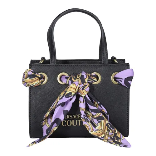 Túi Đeo Vai Versace Jeans Couture Small Tote Shoulder Bag Black Faux Leather 73VA4BAA ZS467-899 Màu Đen - Túi xách - Vua Hàng Hiệu